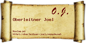 Oberleitner Joel névjegykártya